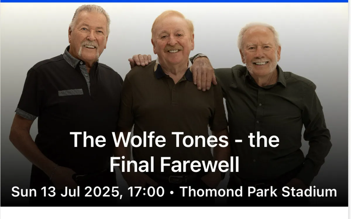 2 Seated Wolfe Tones Tickets