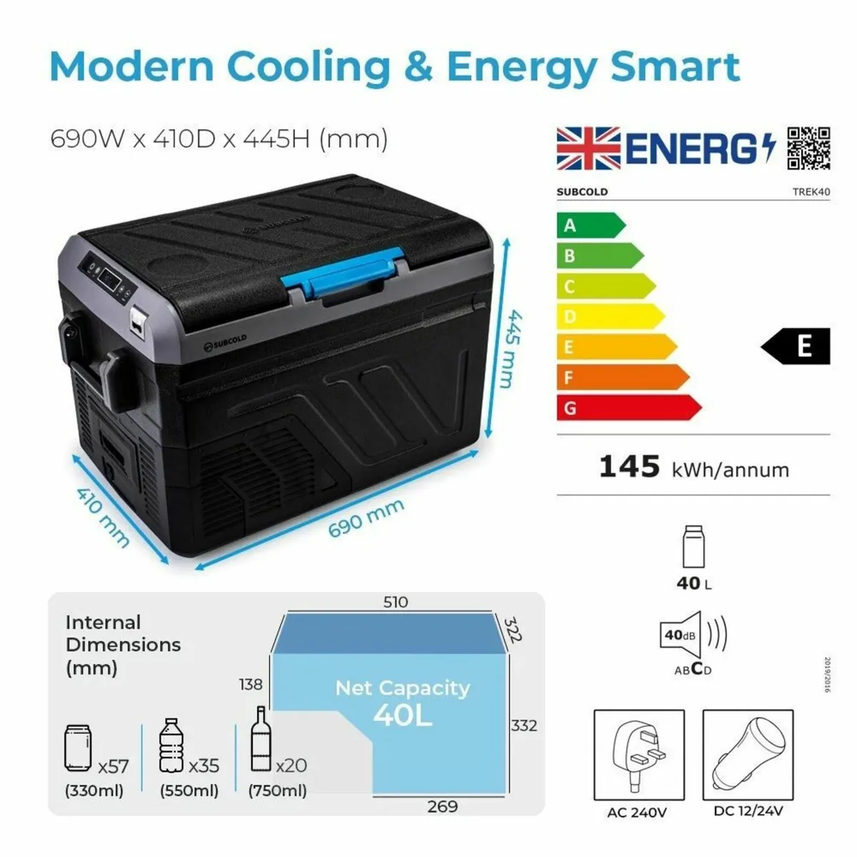 Subcold Camping Fridge Freezer 40L 12V/24V - Image 4