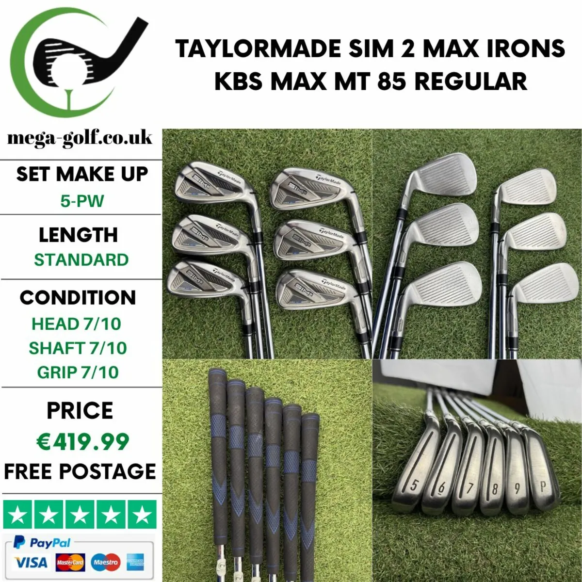 TAYLORMADE SIM 2 MAX IRONS / 5-PW / REGULAR - Image 1