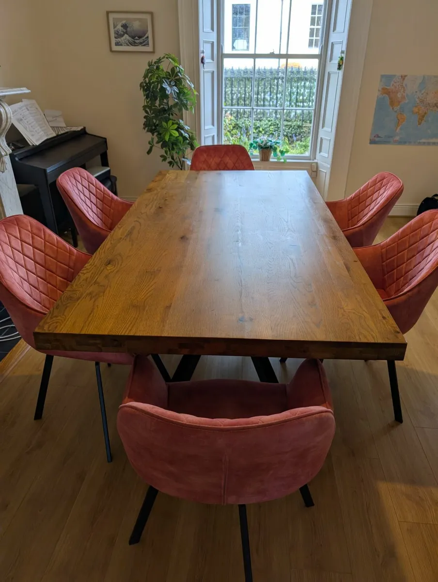 Harvey Norman Navarre Din Table + 6 Dion Chairs - Image 1
