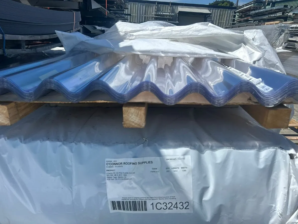 Big 6 Cleay Polycarbonate Roof Sheeting - Image 1
