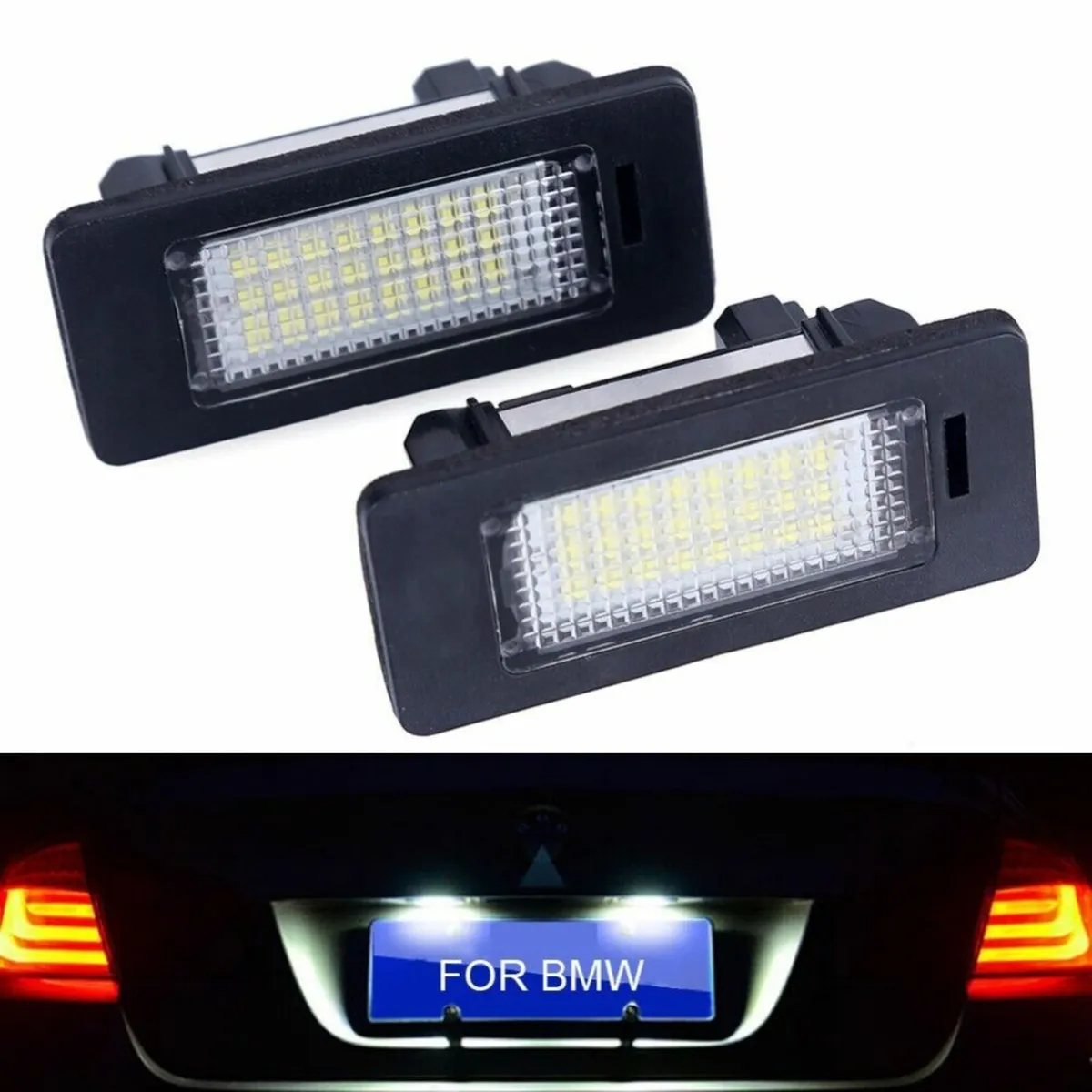BMW 2 Pcs Error Free License Plate Lamp Taillight, - Image 1