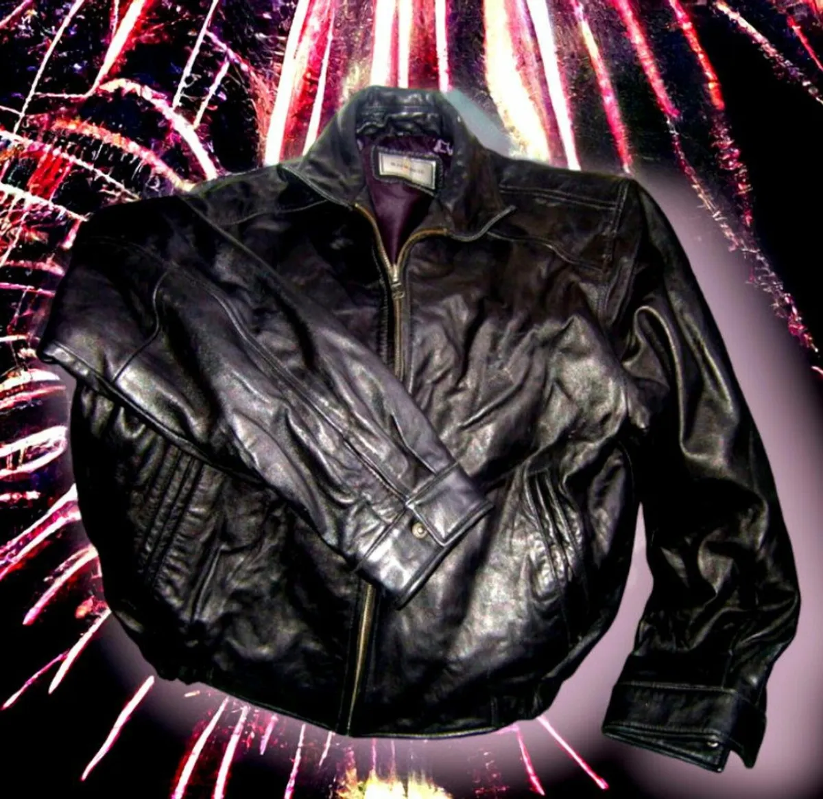 Vintage Leather Jacket - Image 2