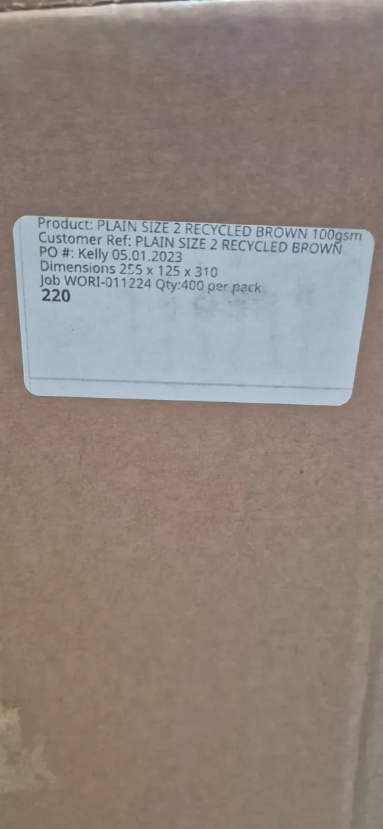 Brown paper kraft carrier bags 100 gsm - Image 2