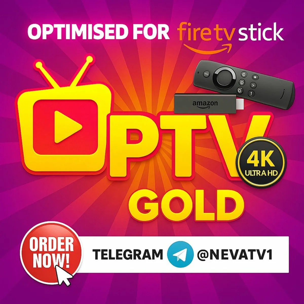 IP-TV Gold Server 4K (Firestick) - 1 year