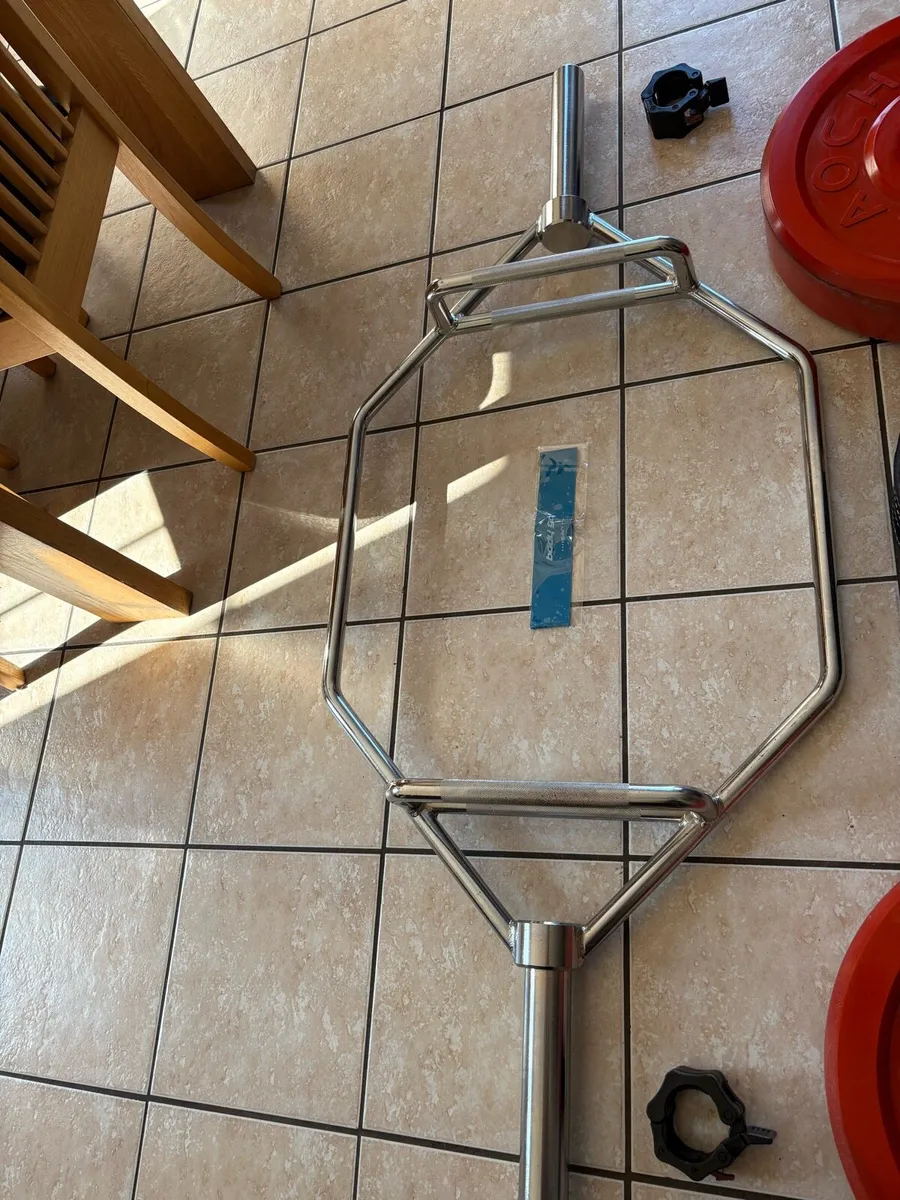 OLYMPIC 20KG HEX BAR, BUMPER PLATES, WGT BELT. - Image 2