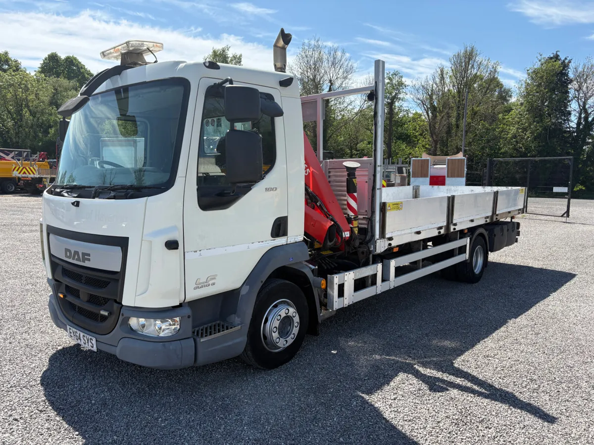 DAF LF 180 12 Ton Flatbed & Fassi Crane - Image 1