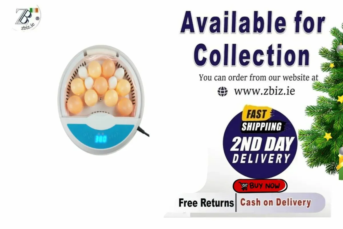 9 Eggs + 4 Bird Eggs Automatic Egg Incubator - Image 1