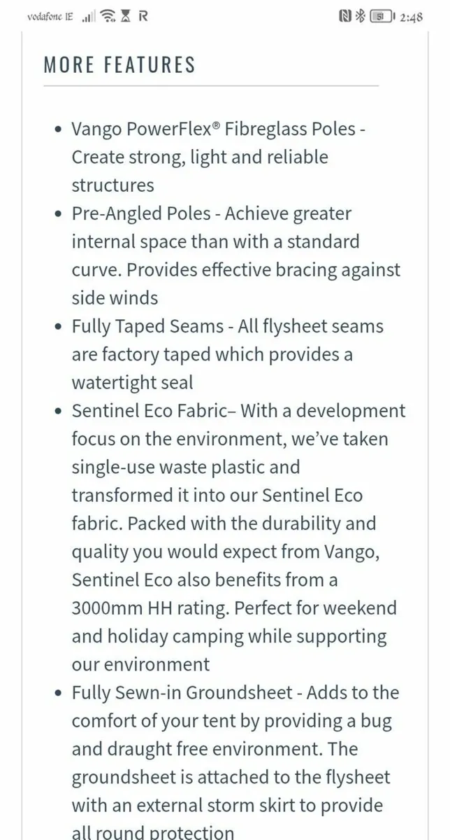 Vango joro 450 poled tent earth collection - Image 2