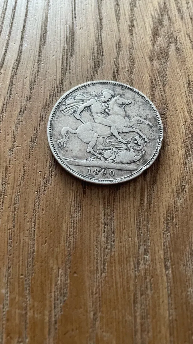 1890 silver crown - Image 2