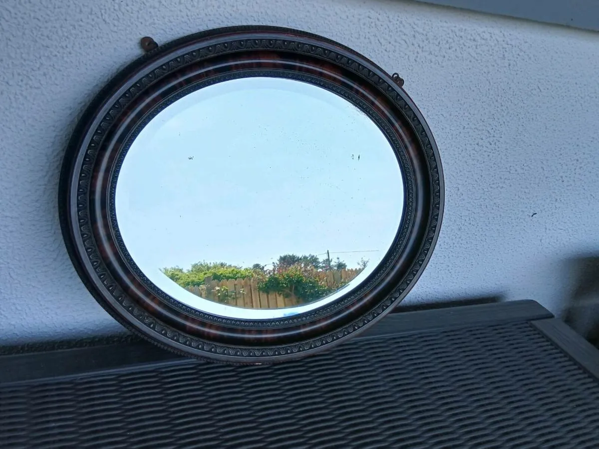 Old Oval Mirror - Image 1