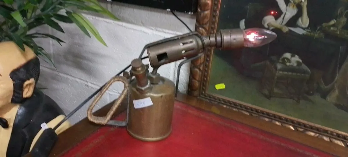Vintage Upcycled Blow Torch Lamp - Image 1