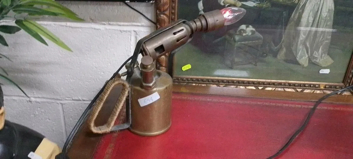 Vintage Upcycled Blow Torch Lamp - Image 2