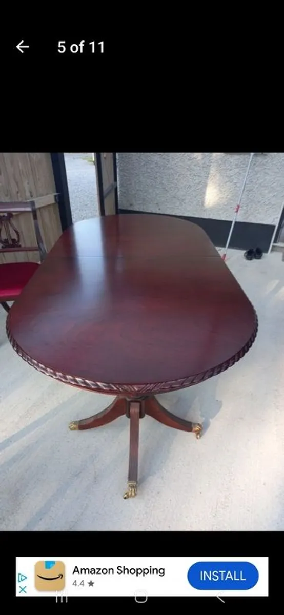 Dining room hand made solid mahogany furniture - Image 4