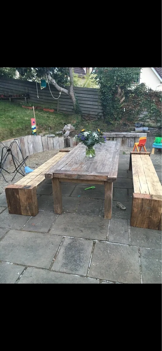 outdoor table XL teak - Image 1