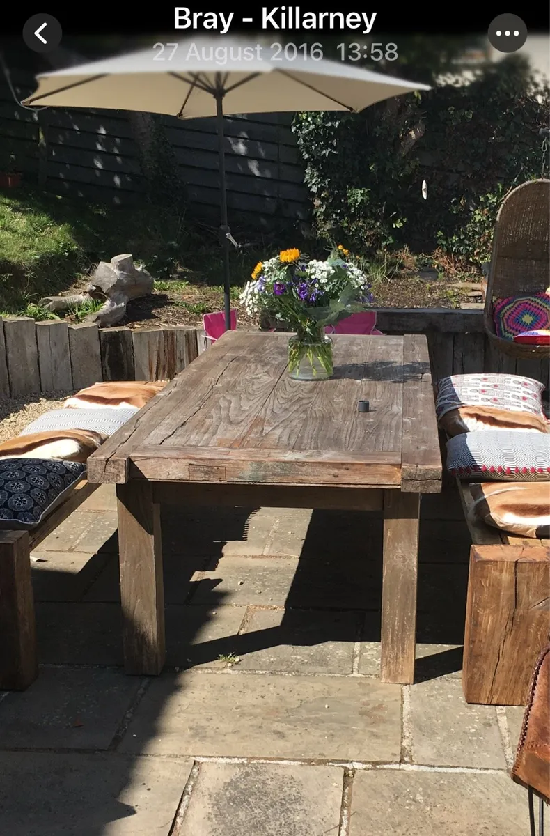 outdoor table XL teak - Image 2