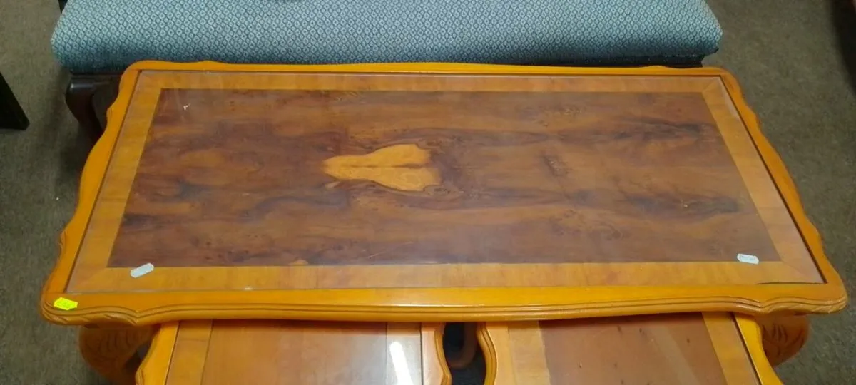 Walnut Effect Nest Of Tables - Image 2