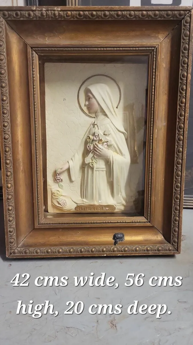 Late 19th century religious plaster plaque - Image 1