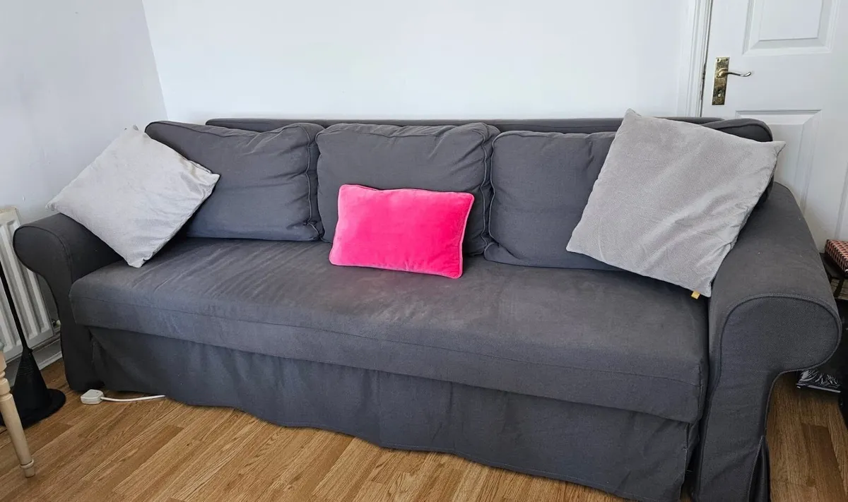 IKEA Grey Sofa Bed Good Condition - Image 1