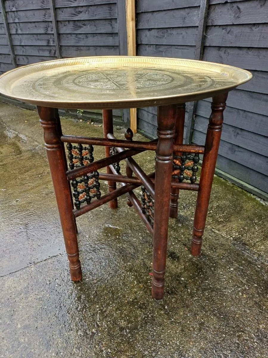Antique Indian Folding Table - Image 1