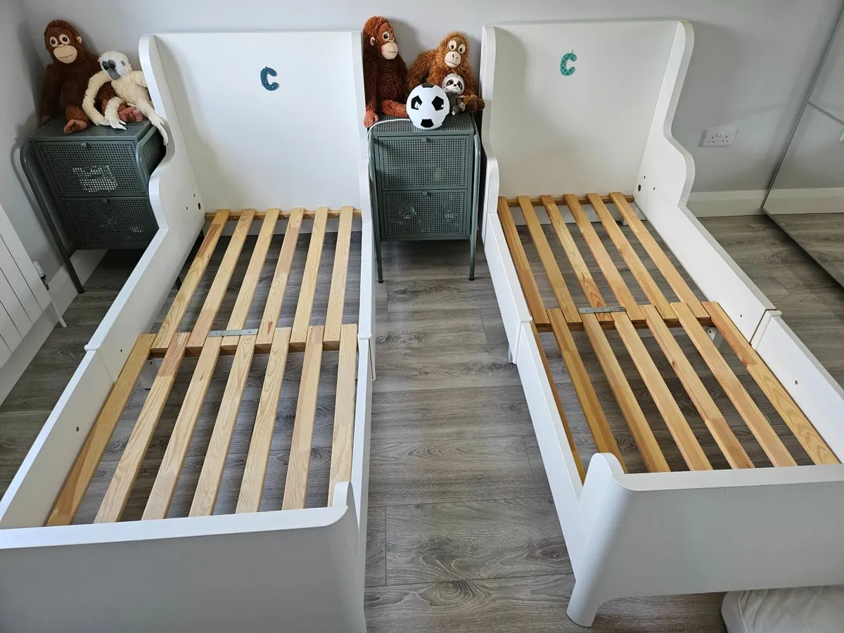 2 toddler beds- Besunge extendable beds from IKEA - Image 2
