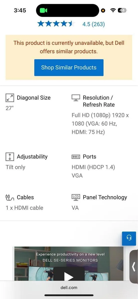 Dell SE2722h  - Image 2