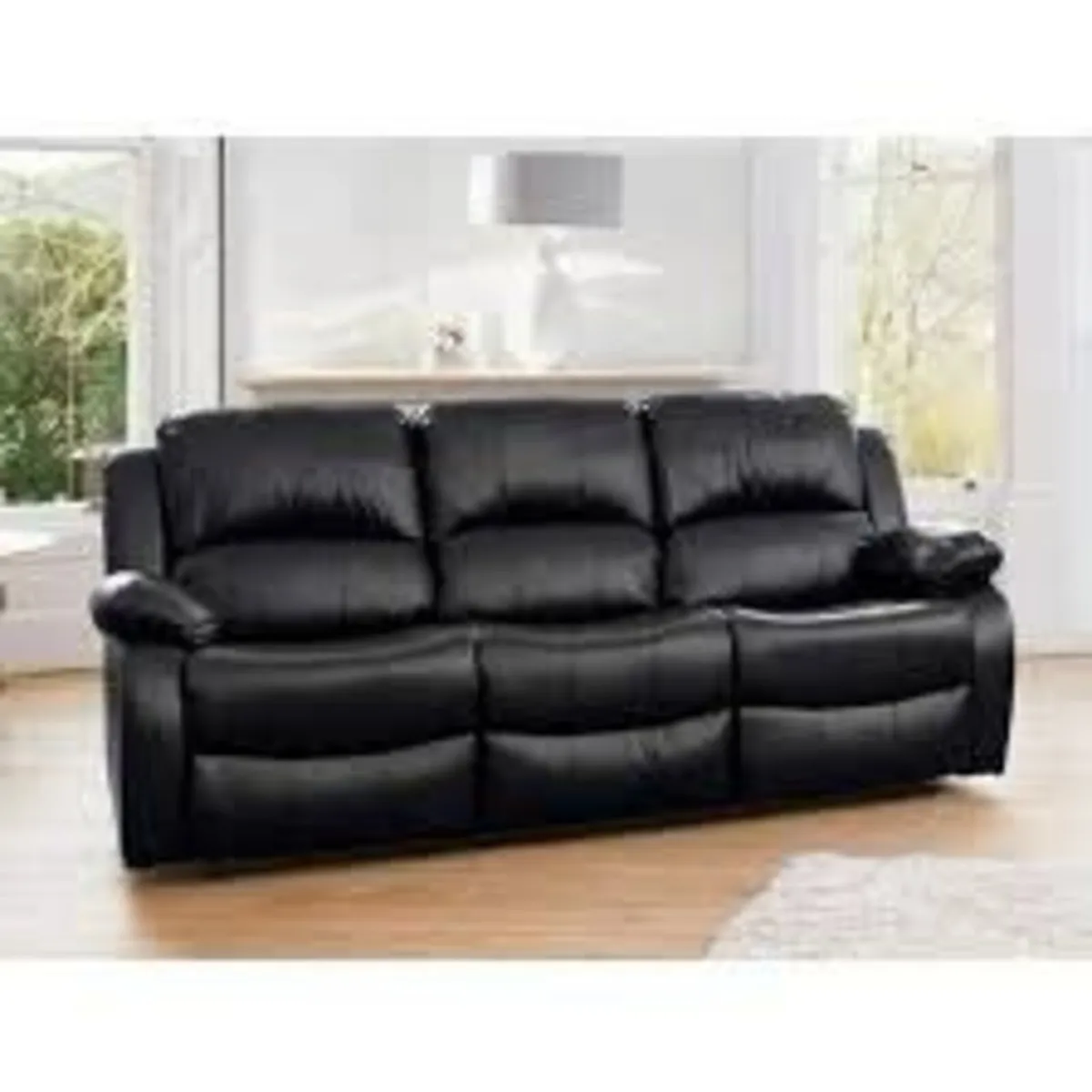 Lydia 3 seater real leather couch reduced