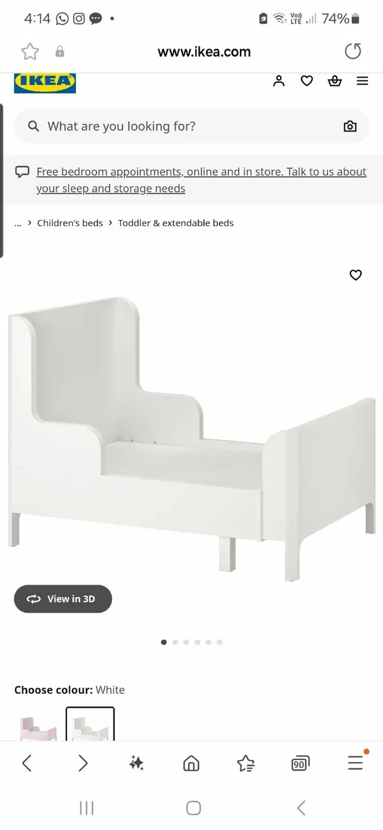 2 toddler beds- Besunge extendable beds from IKEA - Image 4