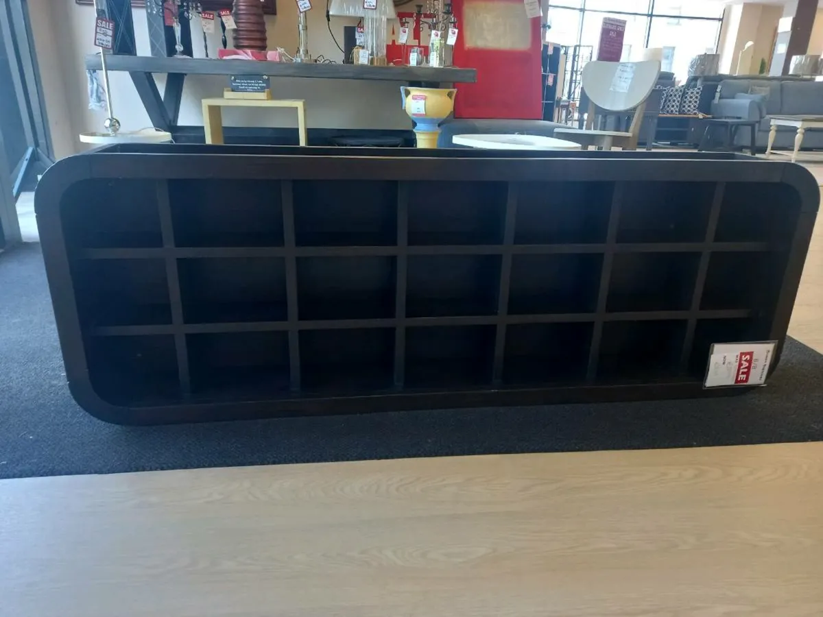 Walnut display shelving unit - Image 2
