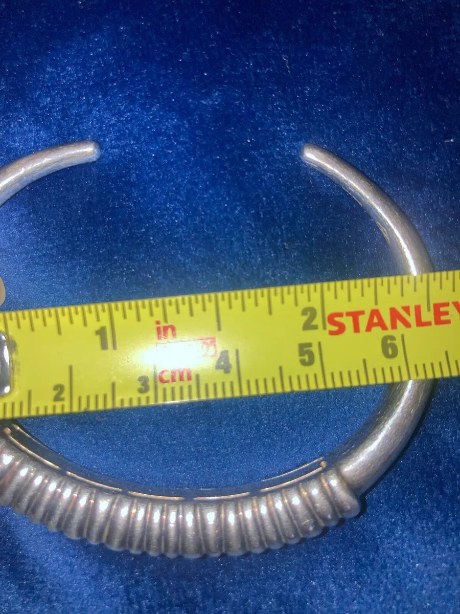 Sterling silver Torc bangle - Image 1
