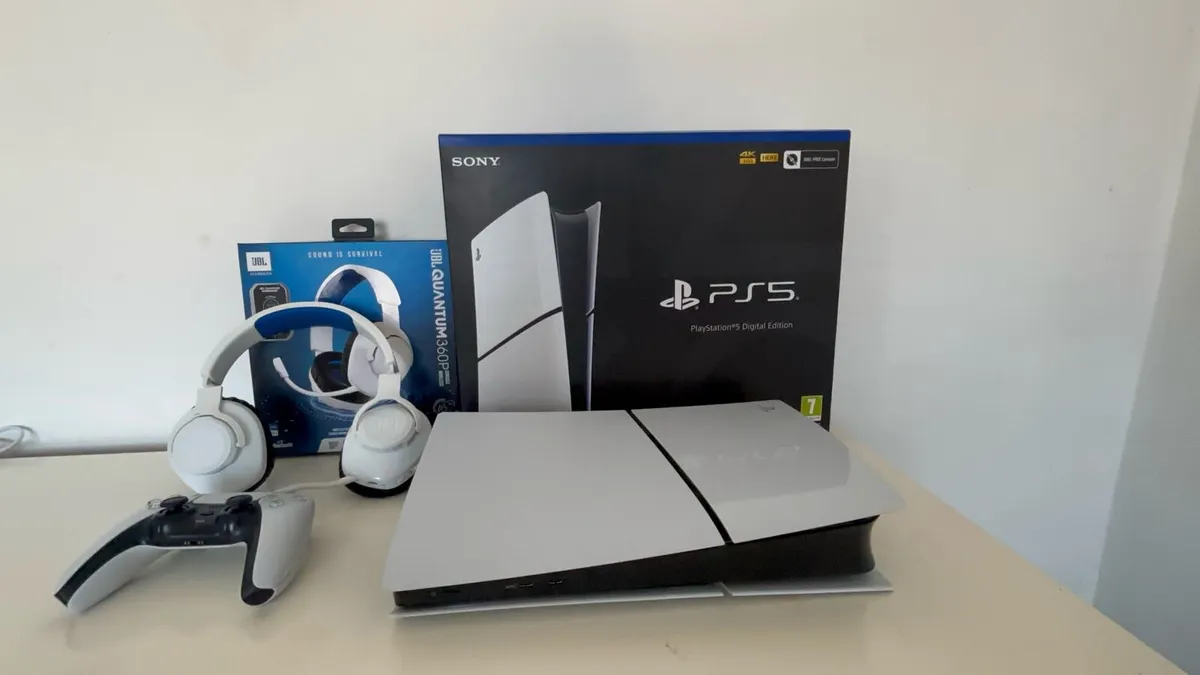 PS5 1TB + JBL Quantum 360 Headset (with boxes) - Image 1