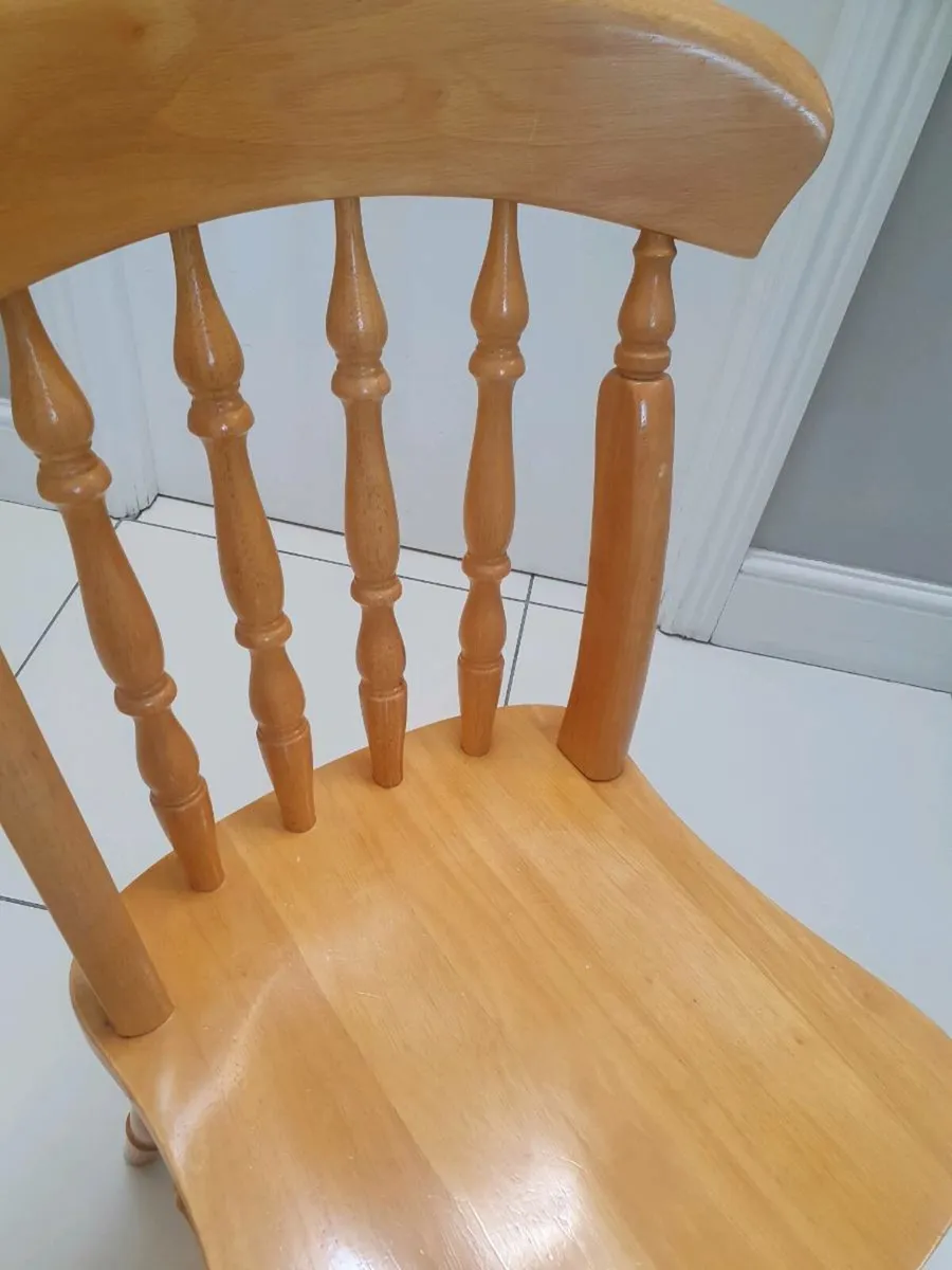 6 solid wood kitchen dining chairs - Image 2