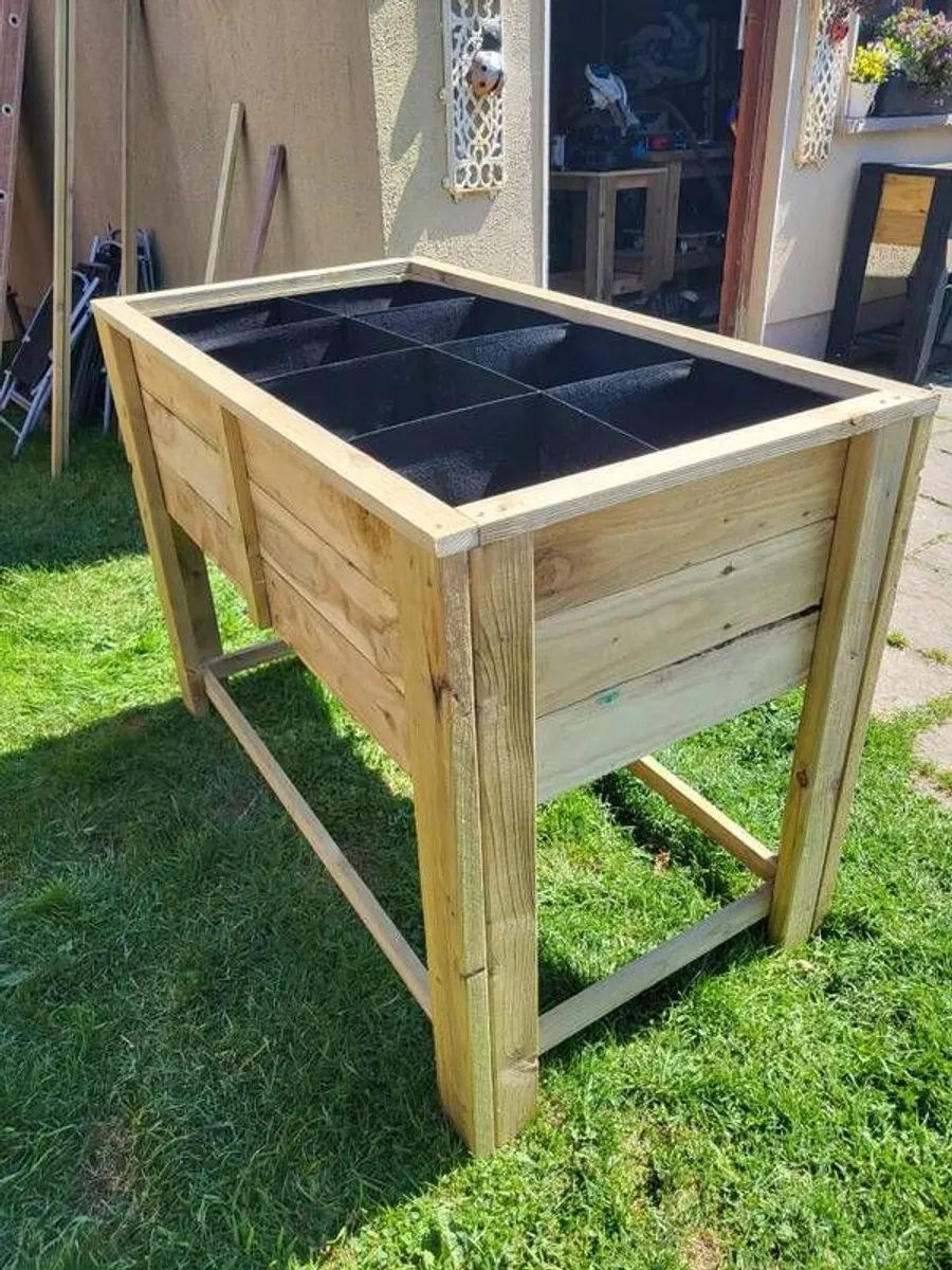 Raised Planter Handcrafted Garden Planter Raised Planter Vegetable Planter Flower Planter - Image 4