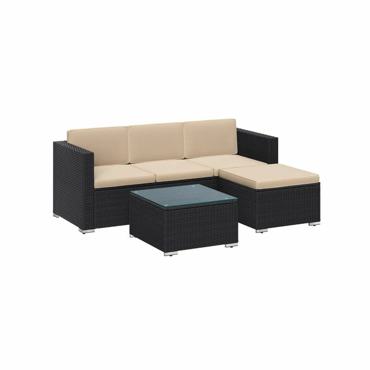 Garden Sofa with Table Garden Furniture Set with C - Image 1