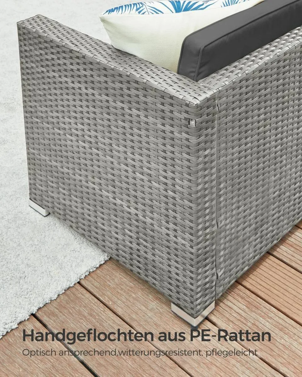 Garden Sofa with Table Garden Furniture Set with C - Image 3