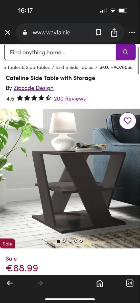 Side table with storage - Image 2