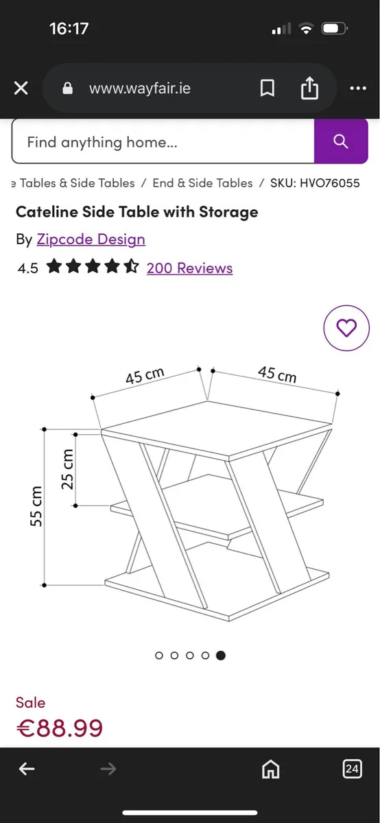 Side table with storage - Image 3