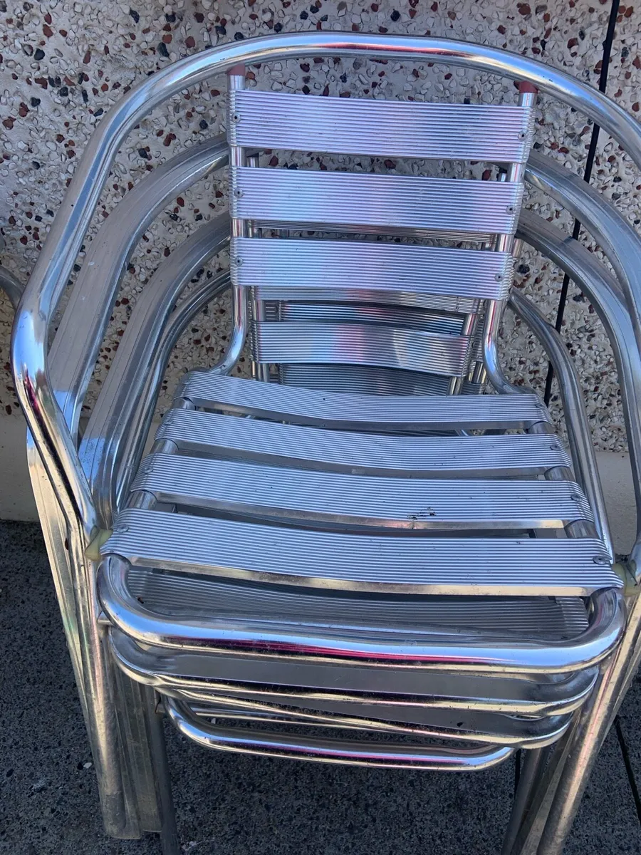 4 Aluminium chairs - Image 1