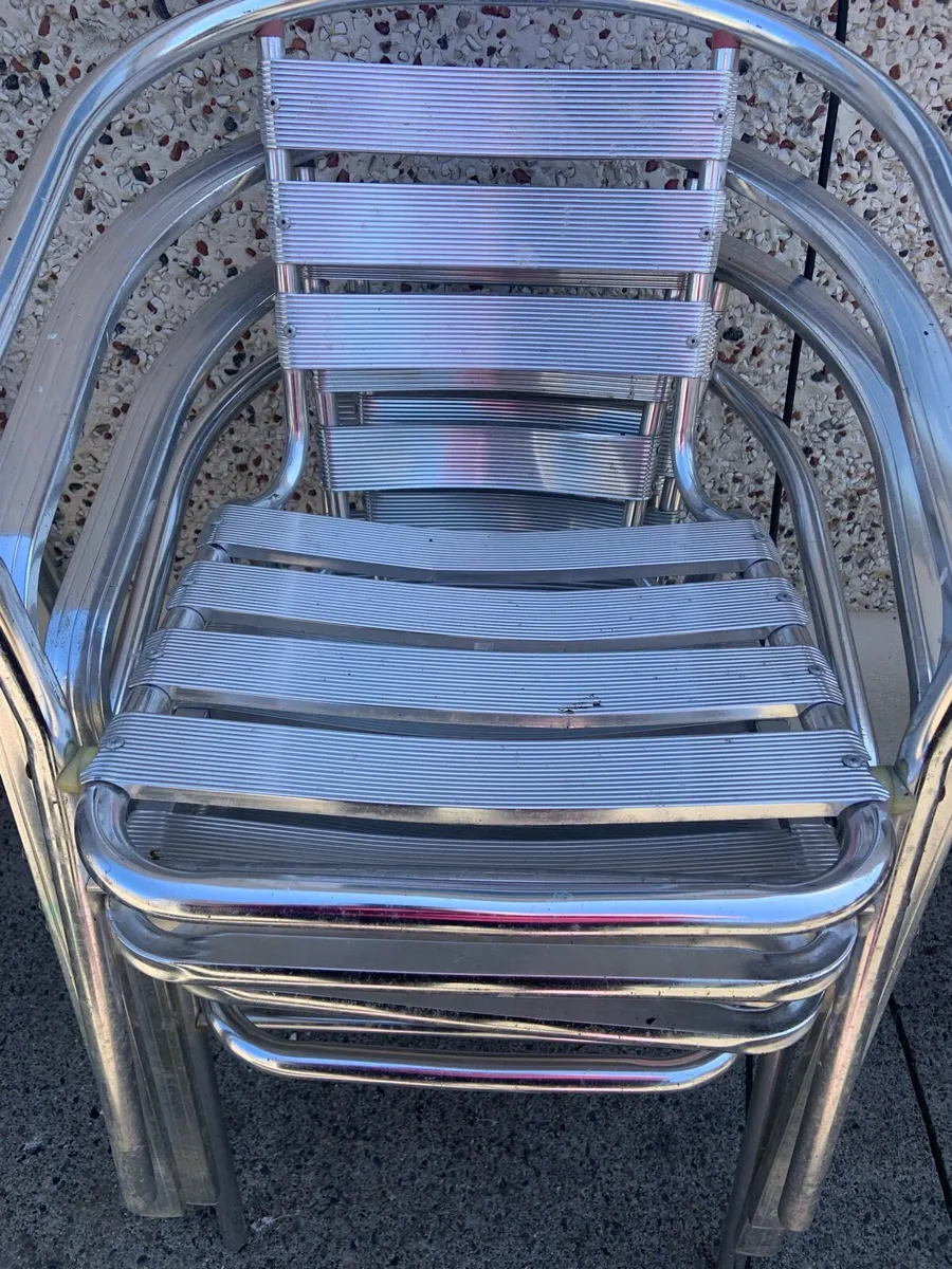 4 Aluminium chairs - Image 2