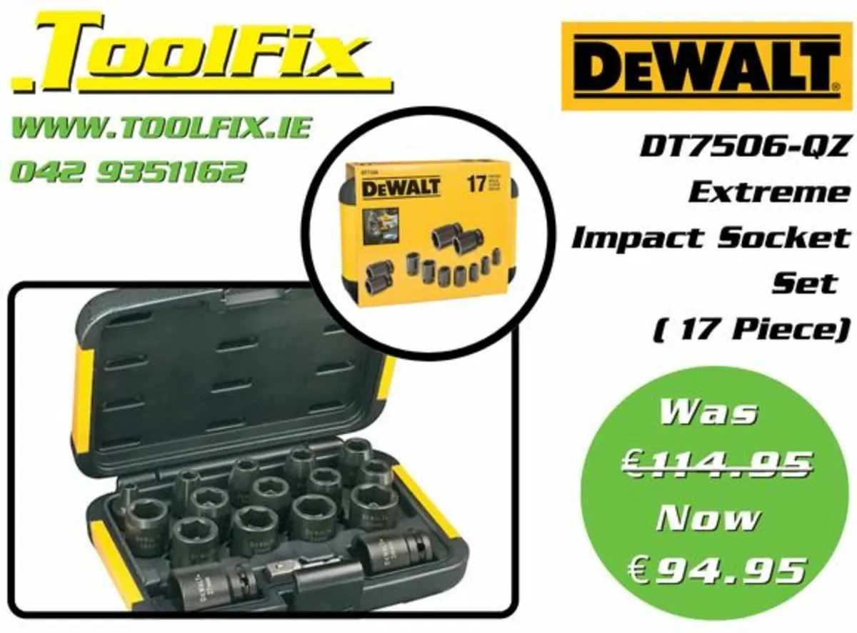 DeWALT 9pc Socket Set - Image 2
