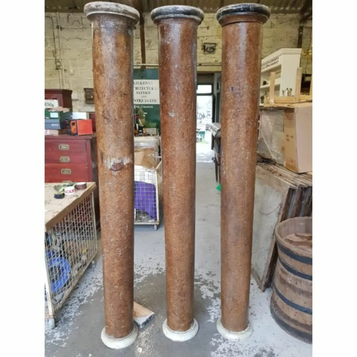 Columns – Pitch Pine – Set of 3 – KAS465 - Image 1