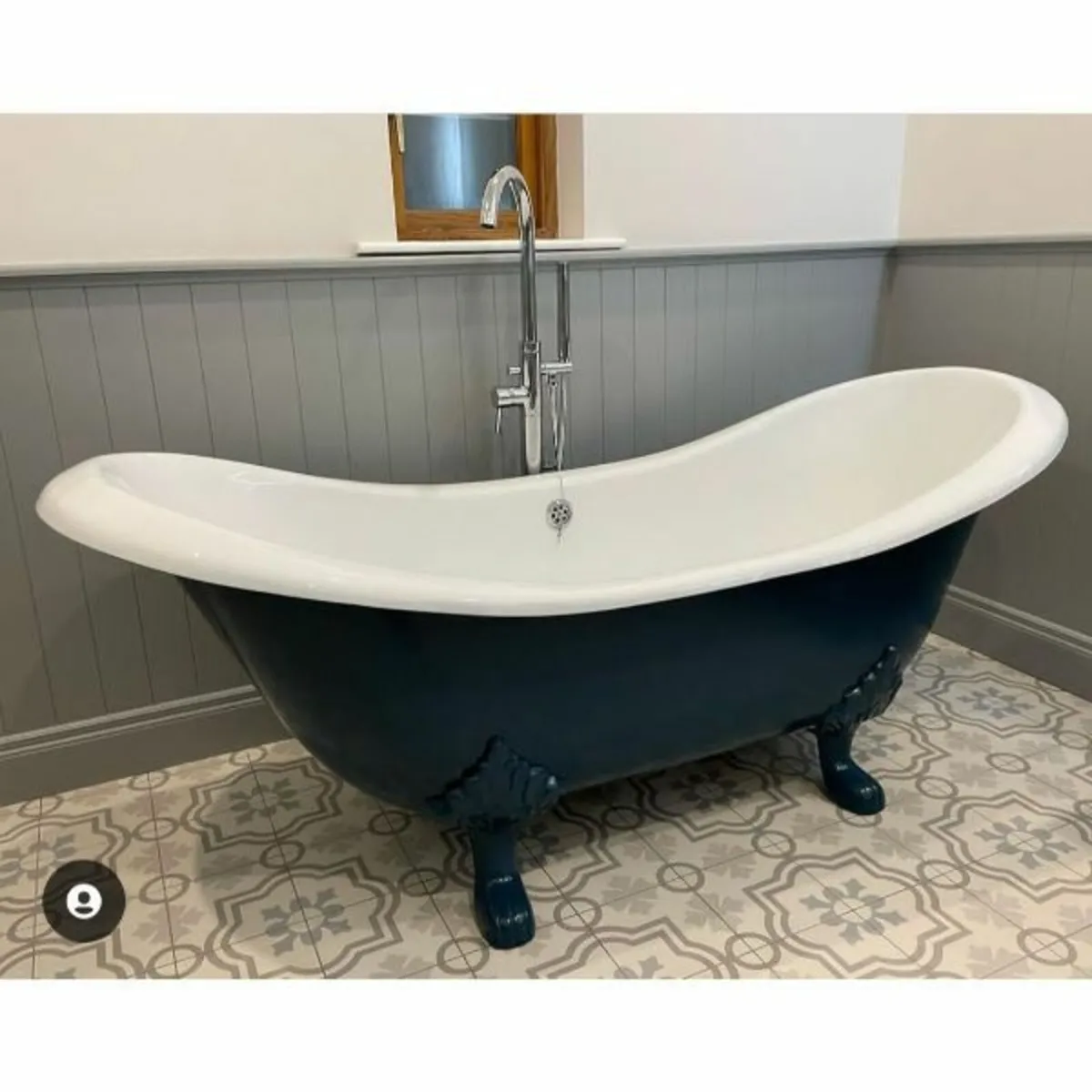 Villandry Double Ended Slipper Bath  Cast Iron bat - Image 4