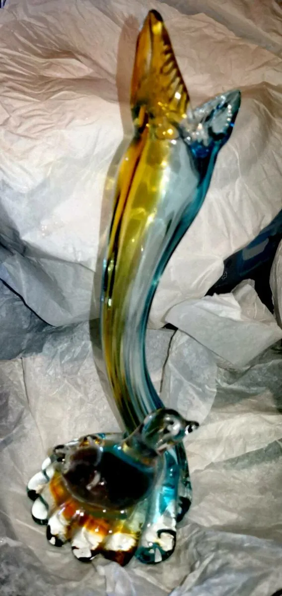 Handblown Murano bird vase - Image 2