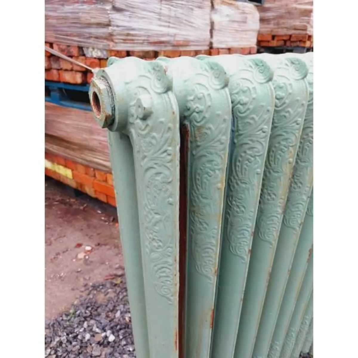 Cast Iron Radiator – Large Green Ornate- KAS479 - Image 3