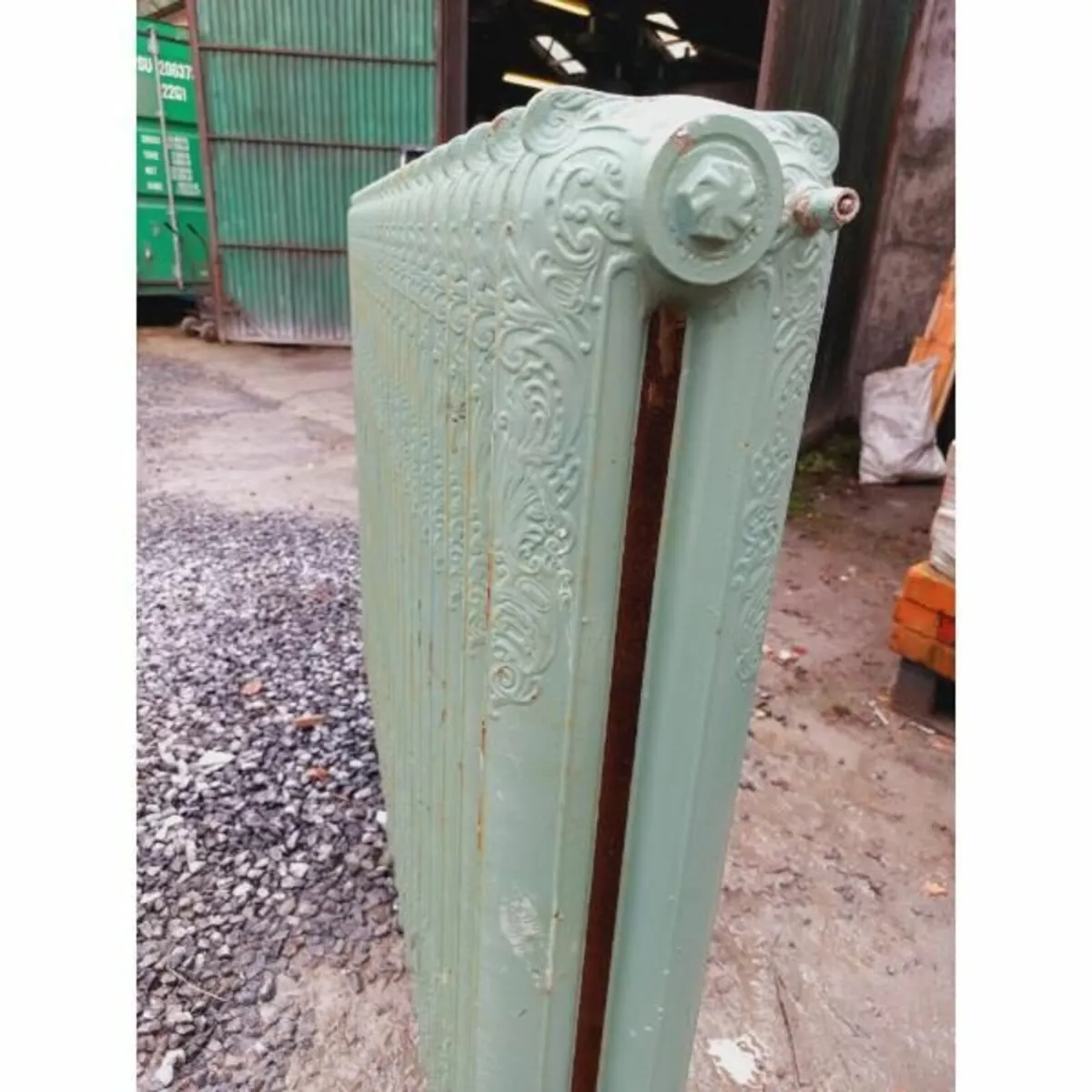 Cast Iron Radiator – Large Green Ornate- KAS479 - Image 4