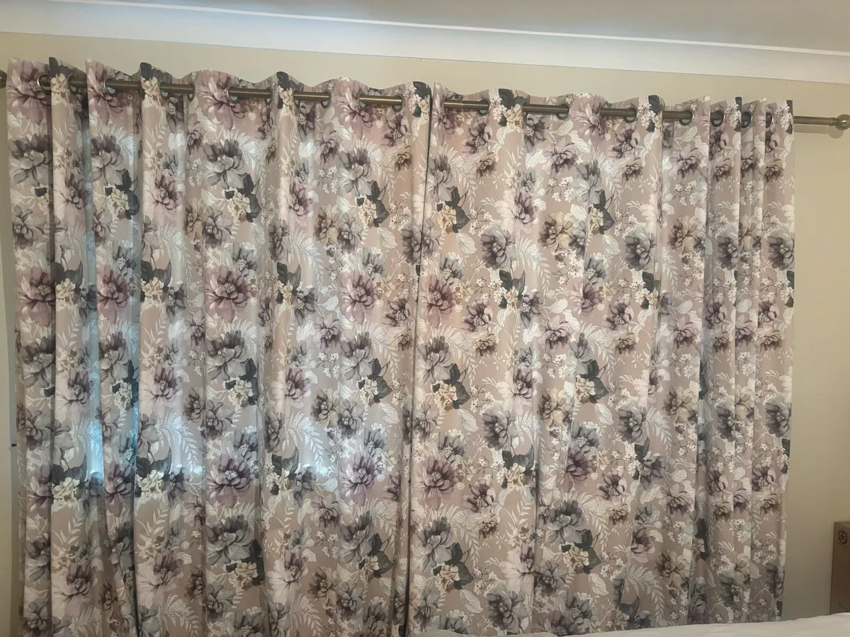 Floral curtains 273 cm x 228 cm - Image 1