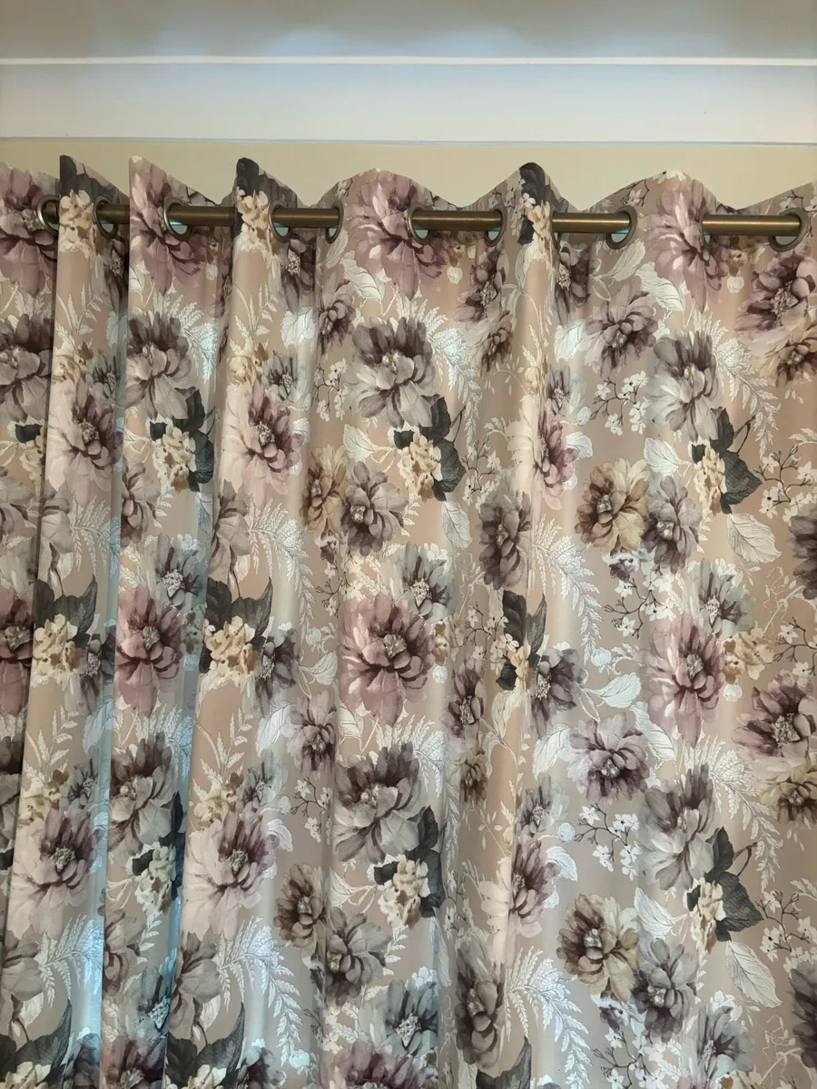 Floral curtains 273 cm x 228 cm - Image 2