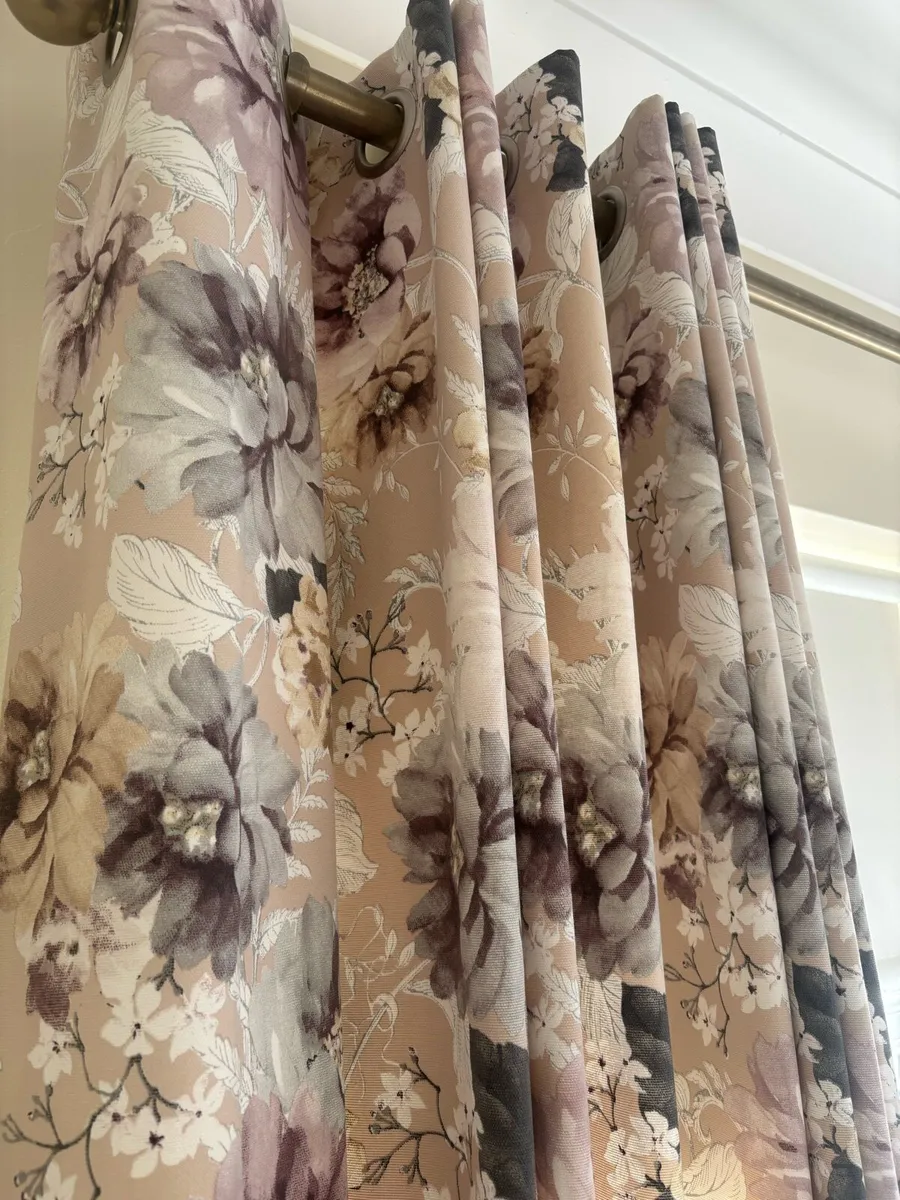 Floral curtains 273 cm x 228 cm - Image 3