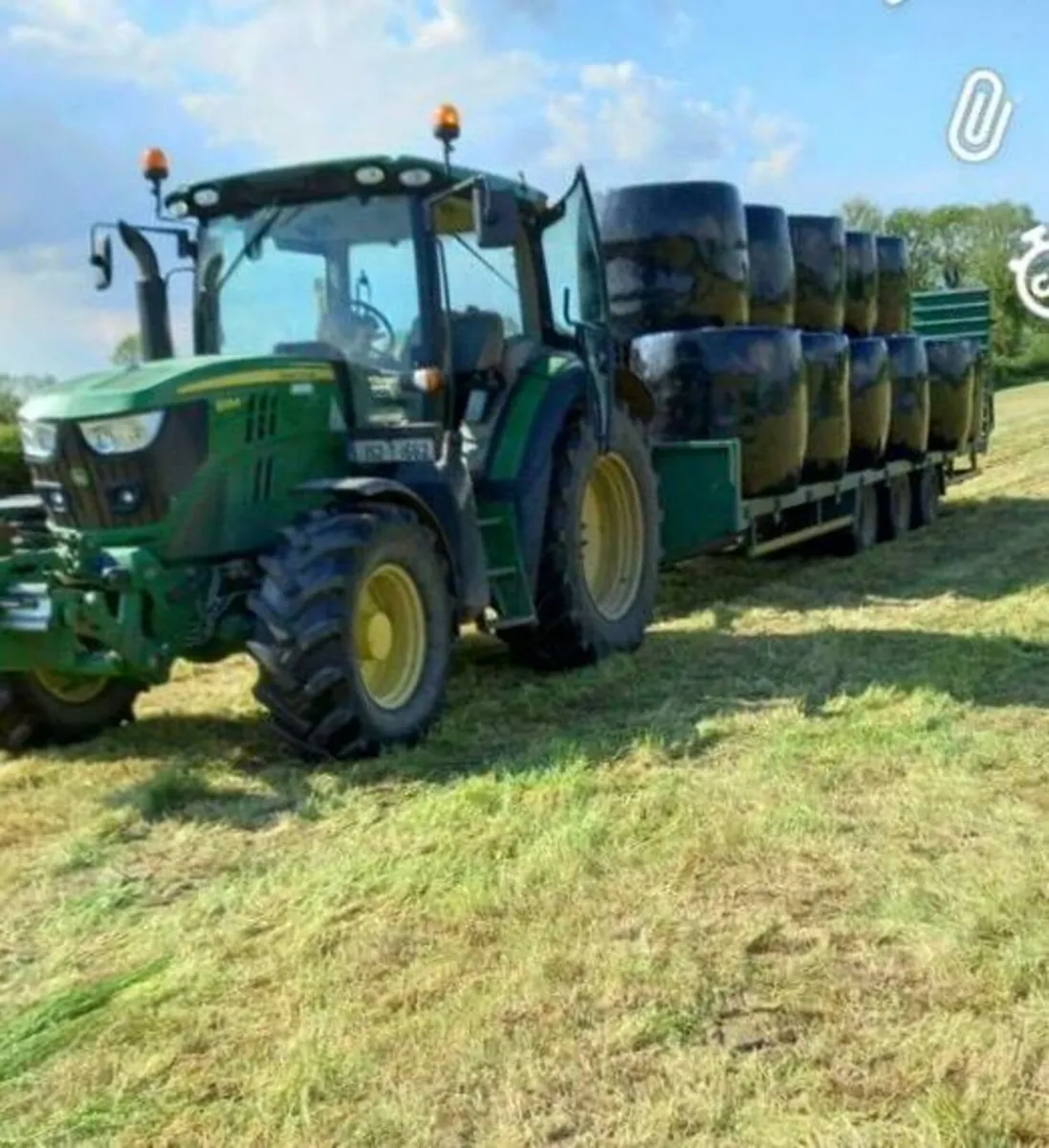 30' flat bed low loader/bale trailer - Image 3