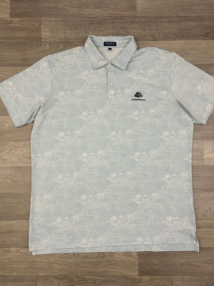 Peter Millar Patterned Golf Polo Shirt Mens XL/XXL - Image 2